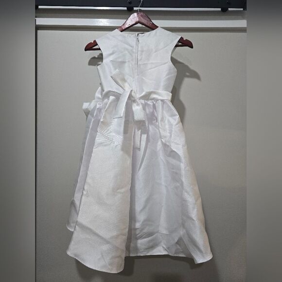 Iris & Ivy Girls Cascade High-Low Communion Flower Girl Dress NWOT Size 10 White - Picture 4 of 5